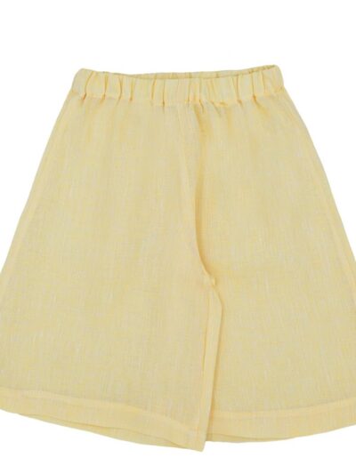 Pantalone largo in lino giallo Per te
