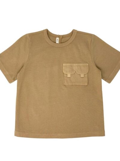 T-shirt in cotone con taschino sabbia Zhoe & Tobiah
