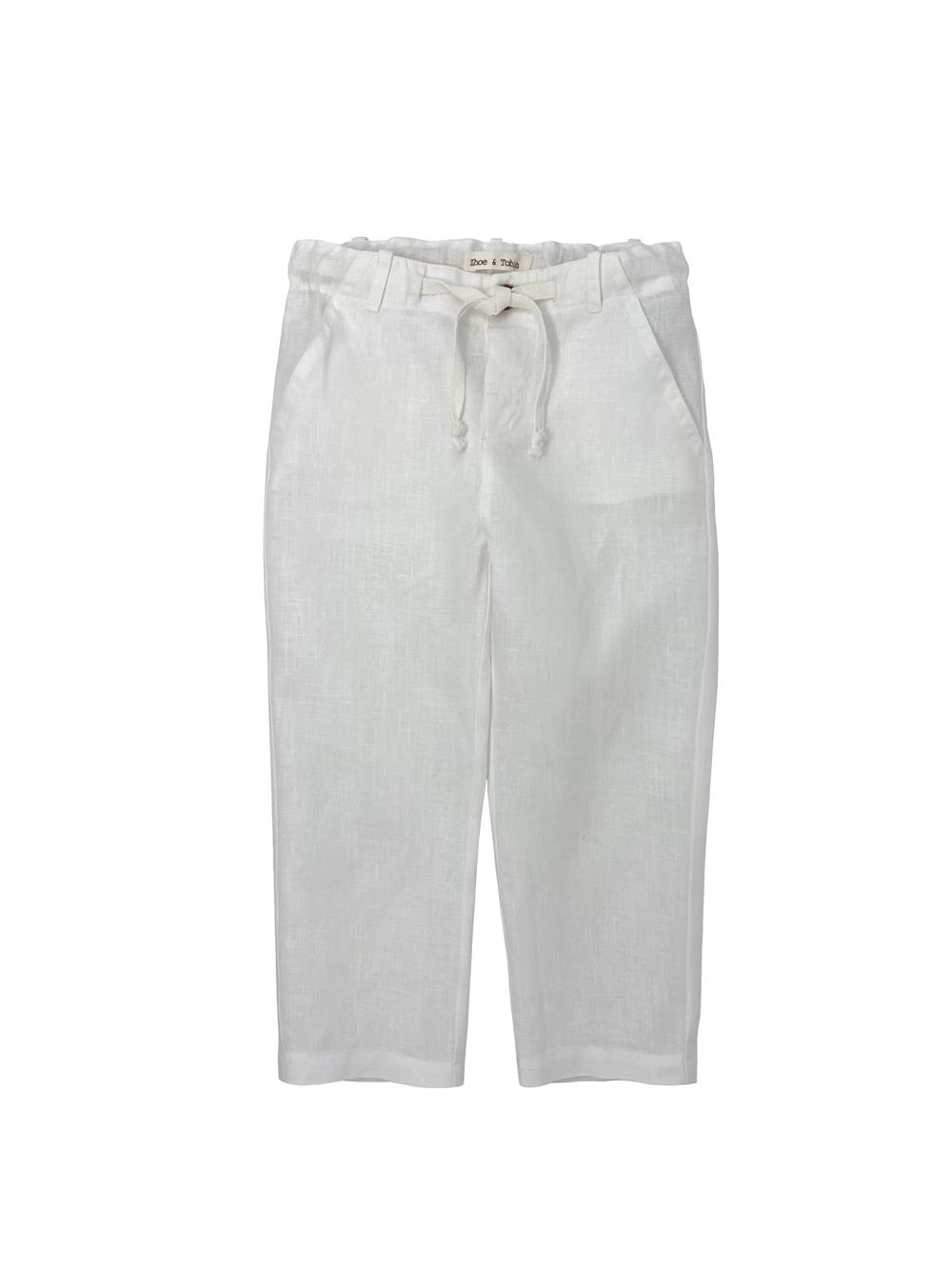 Pantalone in lino bianco Zhoe & Tobiah