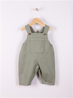 Salopette in cotone verde Wedoble