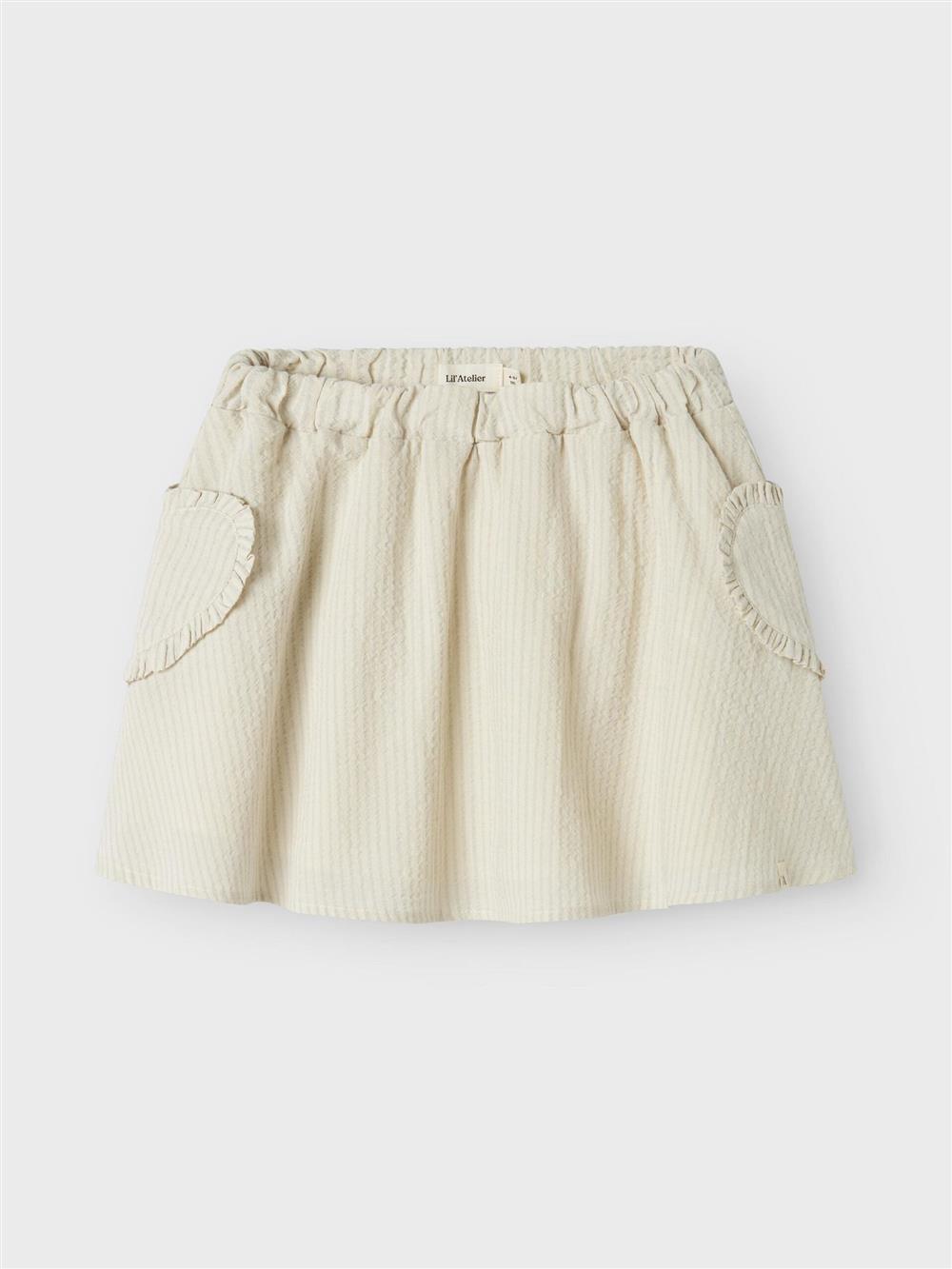 Gonna panna e grigio con cuori intarsiati Lil Atelier