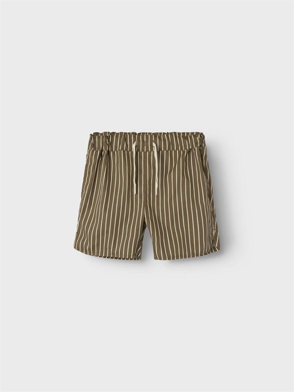 Boxer costume marrone a righe panna Lil Atelier