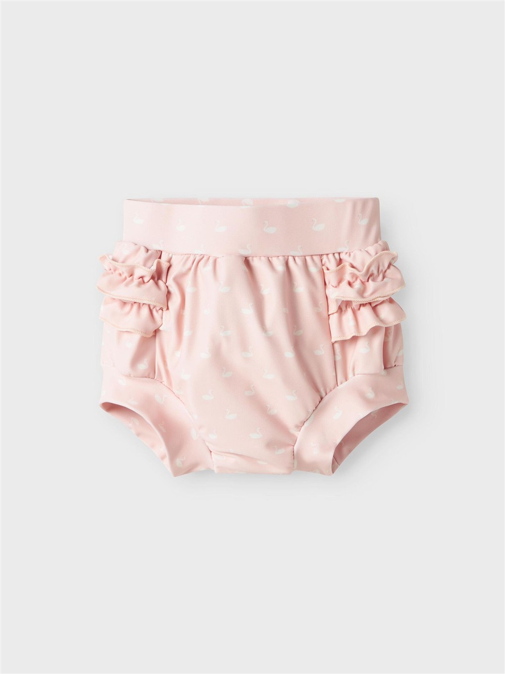 Costume culotte contenitivo rosa con cigni bianchi Lil Atelier