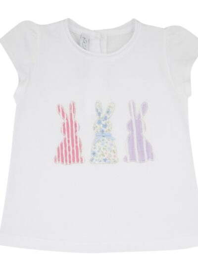 T-shirt bianca con intarsio congilietti Per te