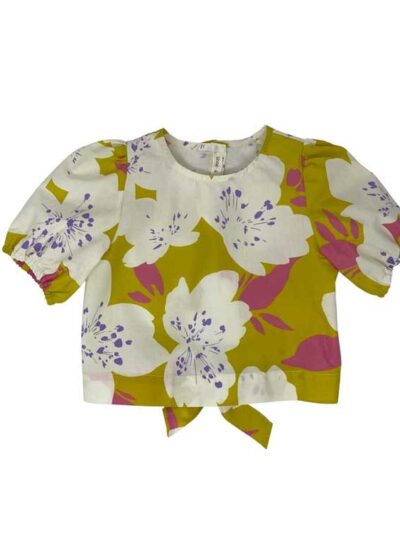 Camicia con stampa floreale verde mela Zhoe & Tobiah