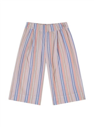 Pantalone lungo a righe azzurre e arancioni L'Orsobruno