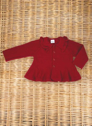 Cardigan con colletto rouge bordeaux Baroni