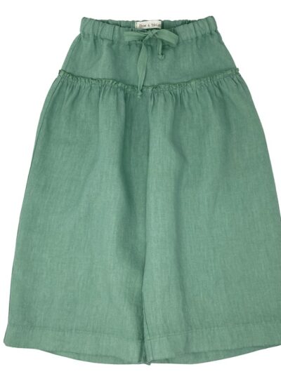Pantalone in 100% lino alla turca verde antico Zhoe & Tobiah
