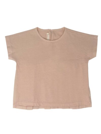 Maglia a manica corta con schiena plisse cipria Zhoe & Tobiah