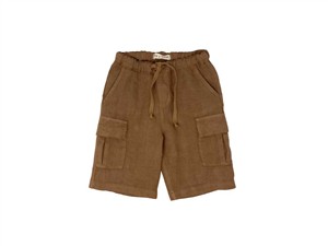 Bermuda in 100% lino marrone Zhoe & Tobiah