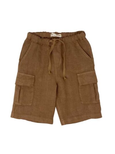 Bermuda in 100% lino marrone Zhoe & Tobiah