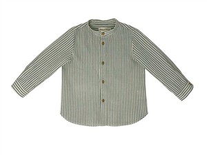 Camicia alla coreana a righe azzurre Zhoe & Tobiah
