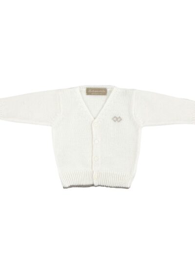 Cardigan in lana panna La Stupenderia