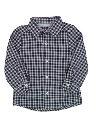 Camicia in flanella quadretti blu e verdi Per te