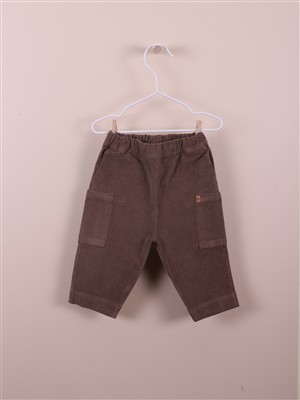 Pantalone in velluto millerighe marrone Wedoble