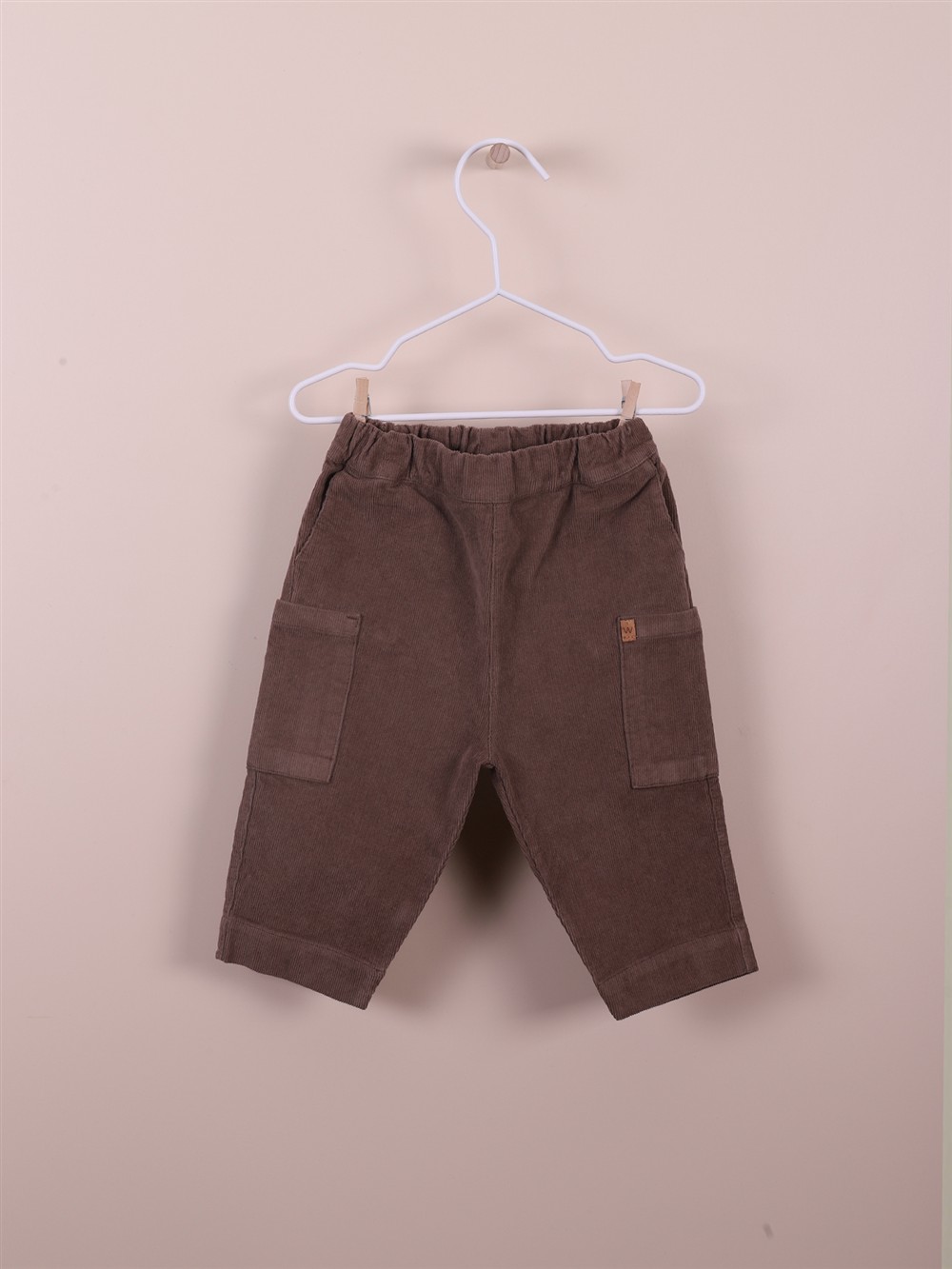 Pantalone in velluto millerighe marrone Wedoble