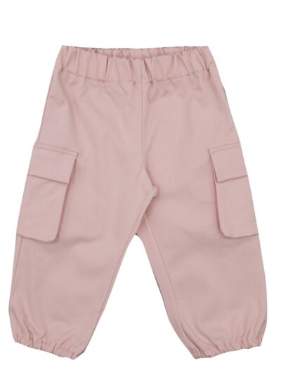 Pantalone cargo in gabardine rosa Per te