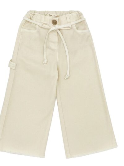 Pantalone panna con cinturina Zhoe & Tobiah