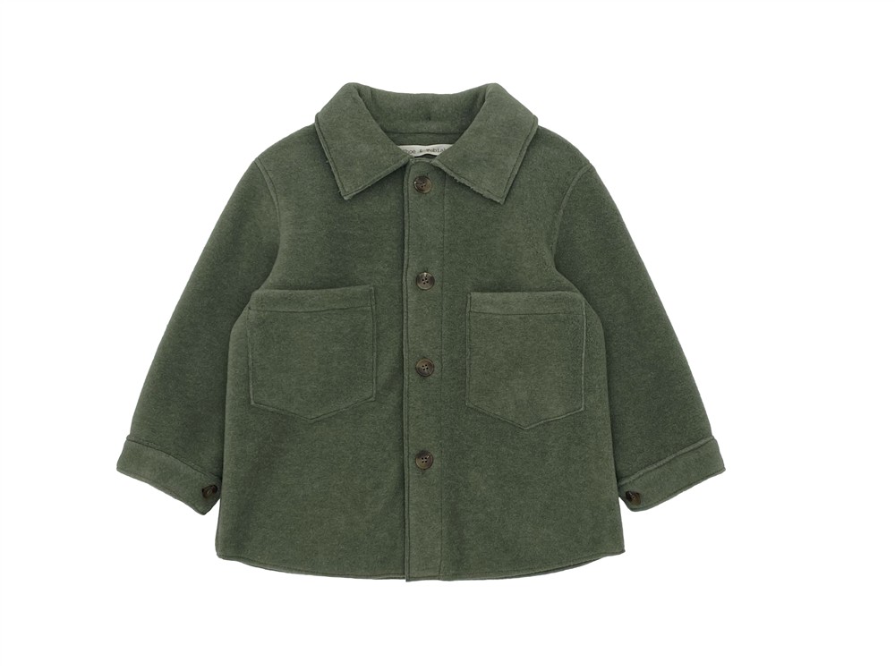 Giacca camicia in pile verde Zhoe & Tobiah