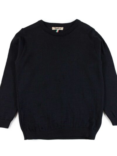 Maglione girocollo in lana blu Nupkeet