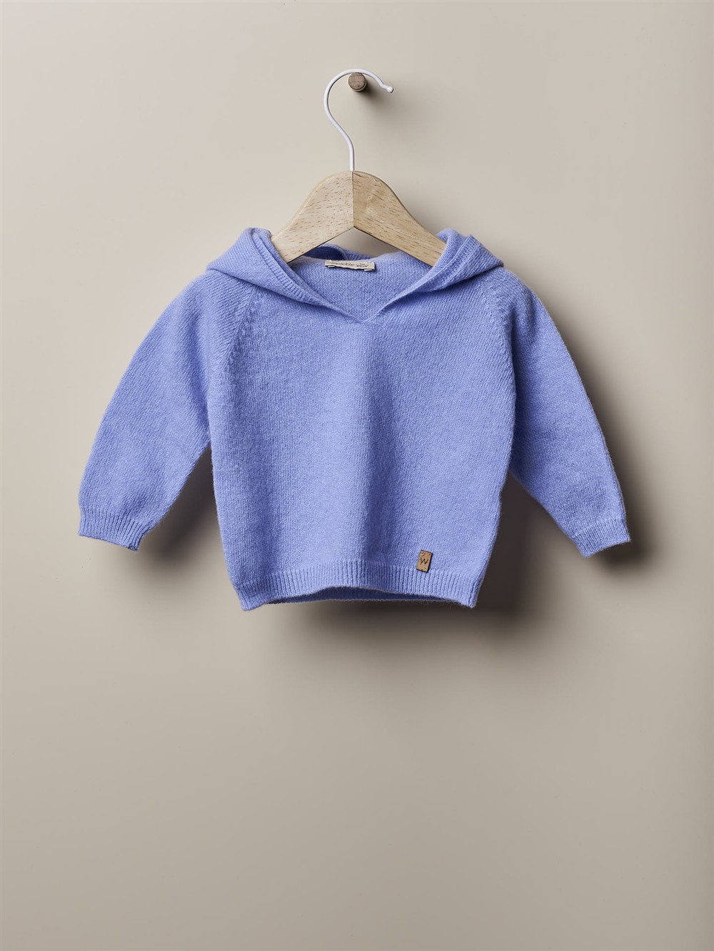 Completo con cappuccio in lana carta da zucchero Wedoble