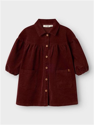 Abito in velluto millerighe bordeaux Lil Atelier