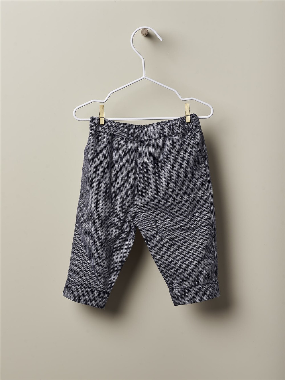 Pantalone in flanella spigato blu Wedoble