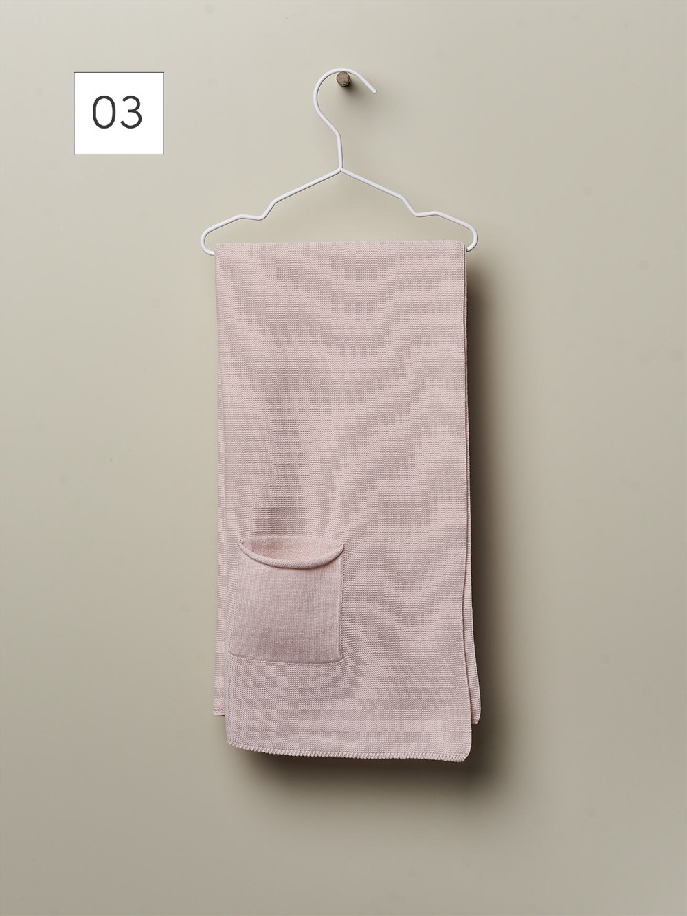 Coperta in cotone organico rosa e celeste Wedoble