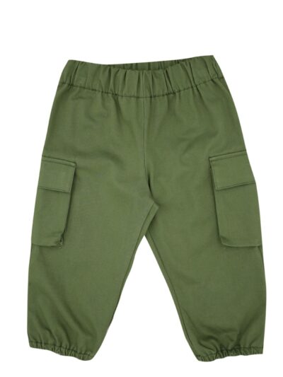 Pantalone cargo in gabardine verde Per te