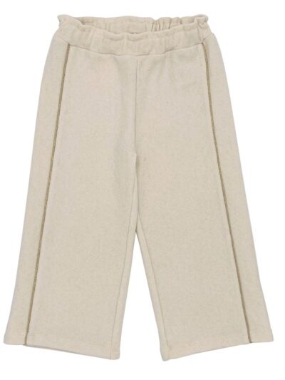 Pantalone in caldo cotone panna con bande dorata Zhoe & Tobiah