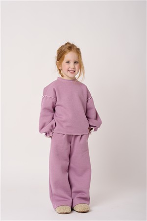 Tuta in caldo cotone malva lurex Latitta