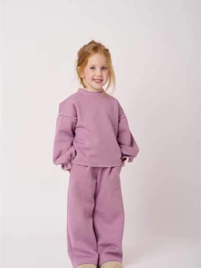 Tuta in caldo cotone malva lurex Latitta