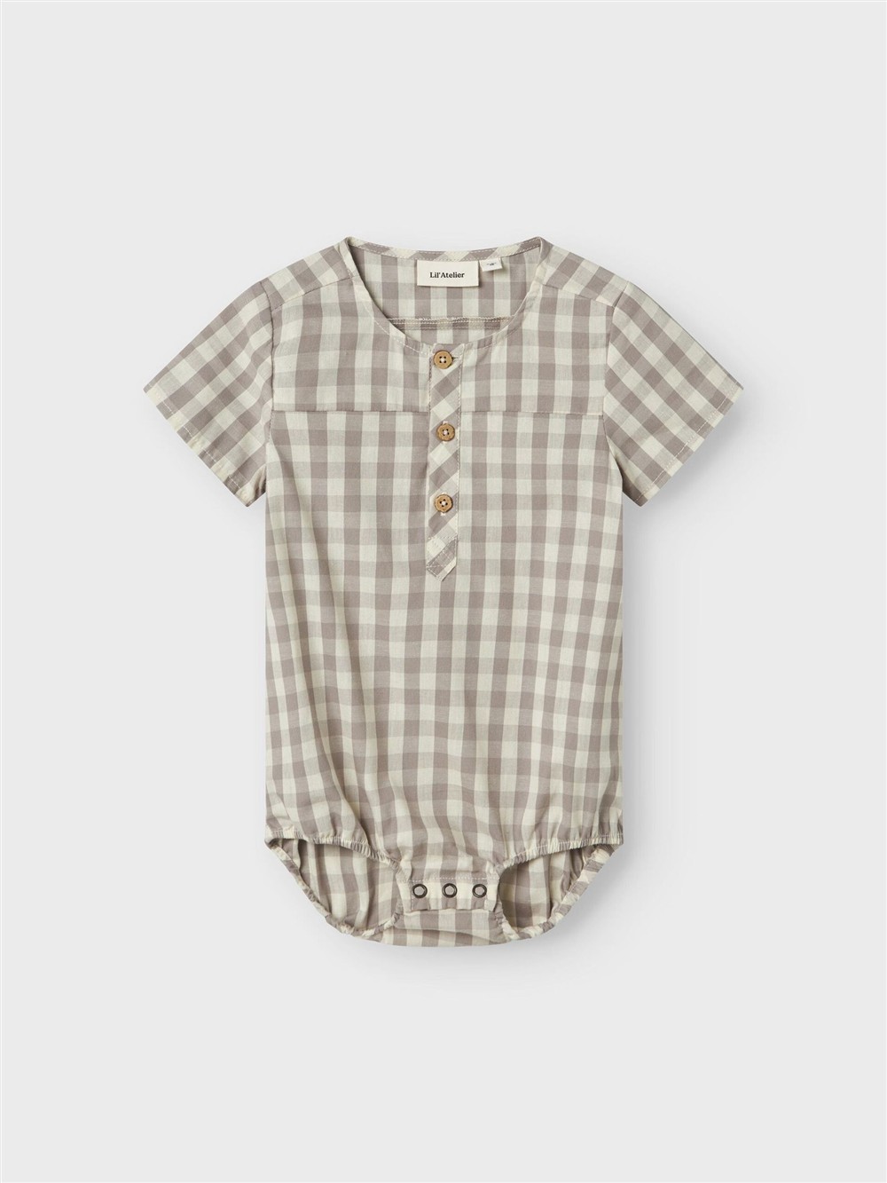 Pagliaccetto a quadri panna e antracite Lil Atelier