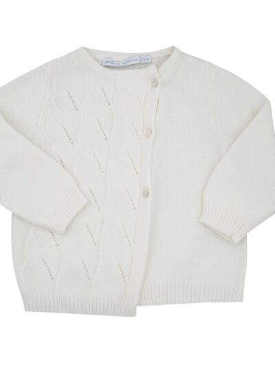 Cardigan in lana misto cashmere panna Per te