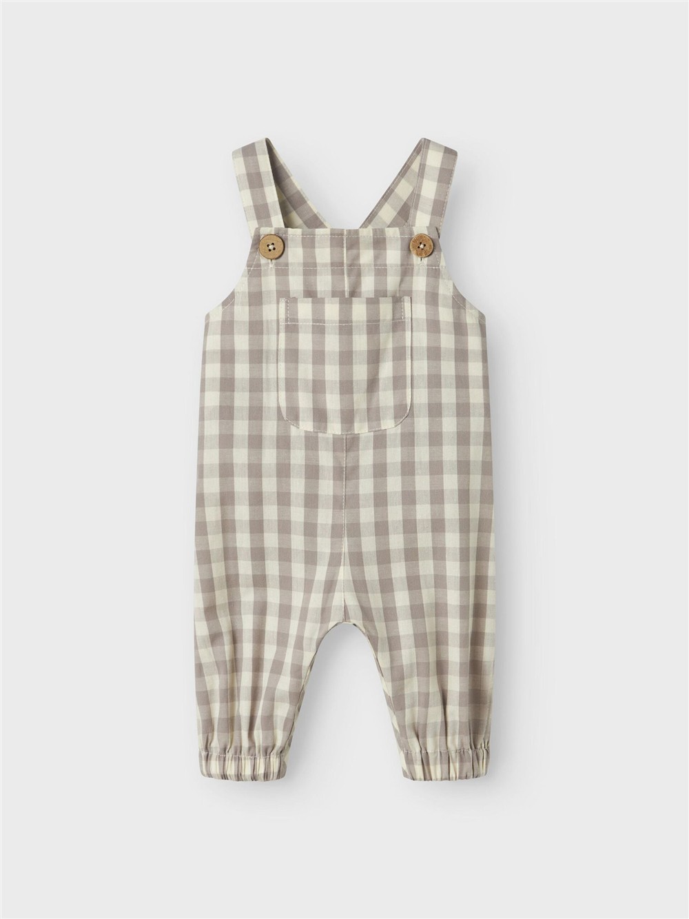 Salopette a quadretti avorio Lil Atelier