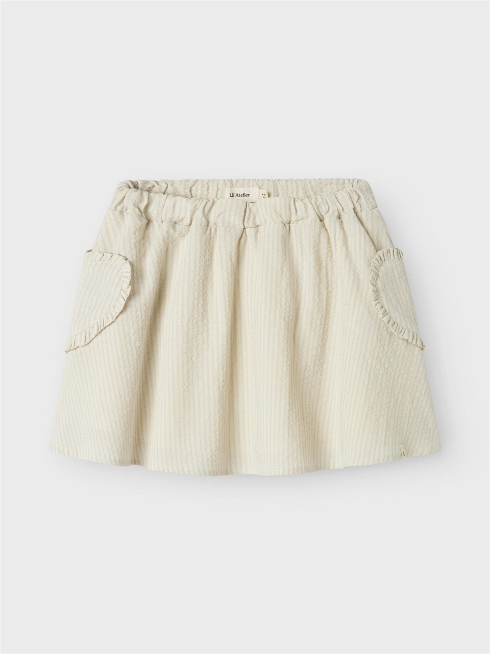 Gonna panna e grigio con cuori intarsiati Lil Atelier