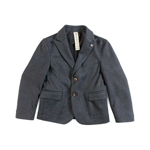 Giacca due bottoni in panno spigato antracite Nupkeet
