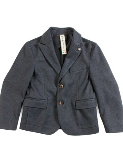Giacca due bottoni in panno spigato antracite Nupkeet