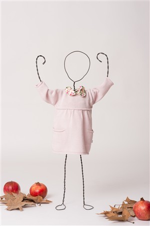 Abito in 100% lana vergine rosa Latitta