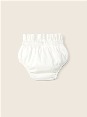 Completo culotte e blusa in lino misto cotone panna Wedoble