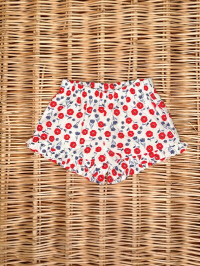 Pantaloncino in cotone papaveri Baroni