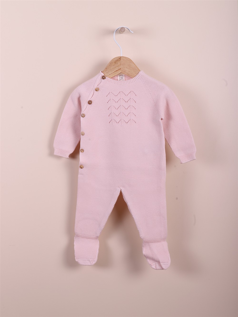 Tutina in filo di cotone organico rosa Wedoble