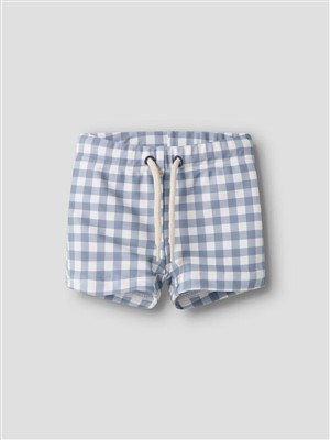 Boxer in lycra vichy celeste e bianco Lil Atelier