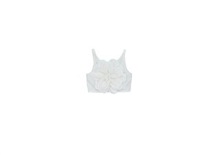 Top in cotone bianco con fiore Zhoe & Tobiah