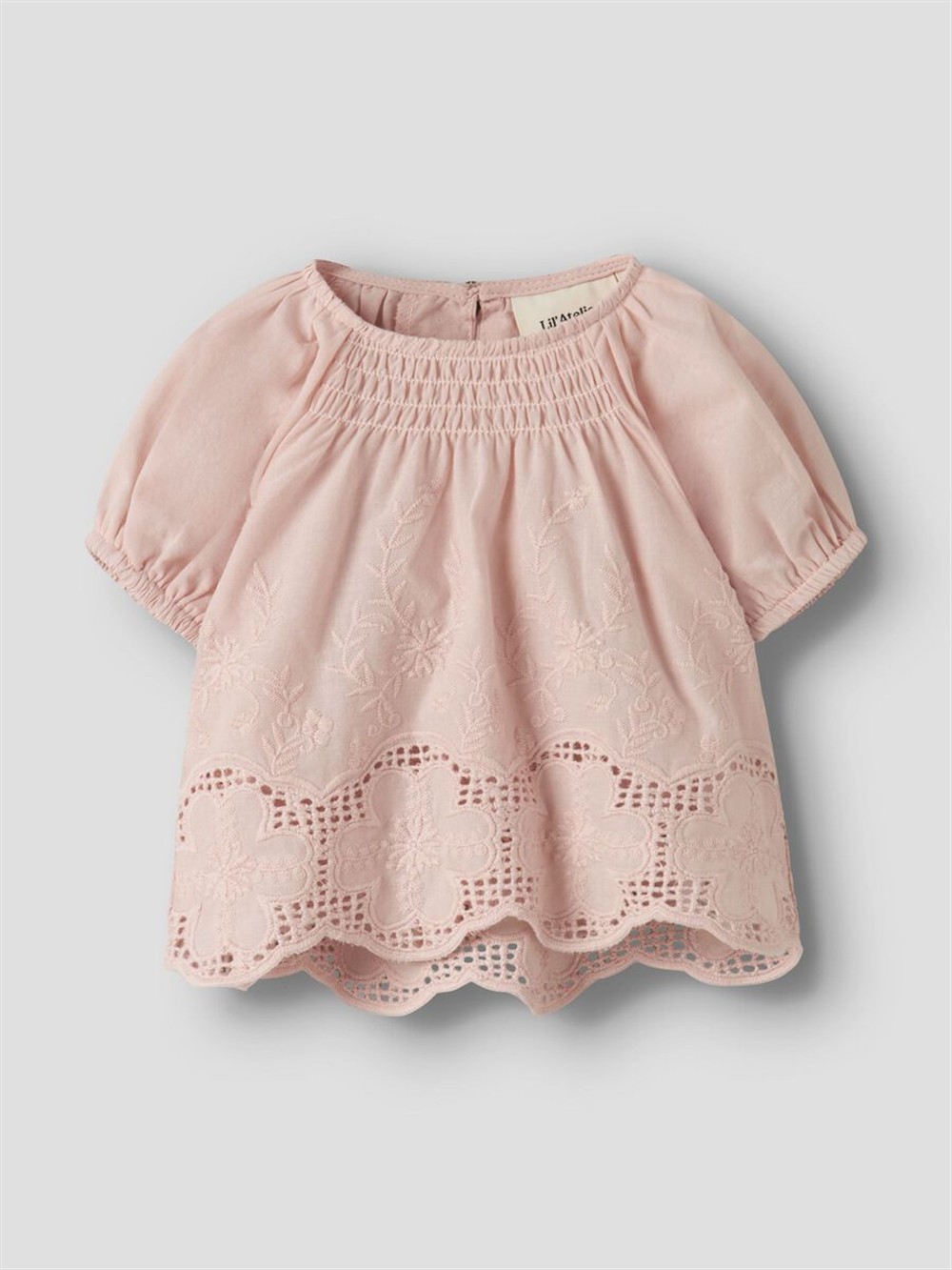 Completo culotte e maglia in cotone rosa con dettagli traforati Lil Atelier
