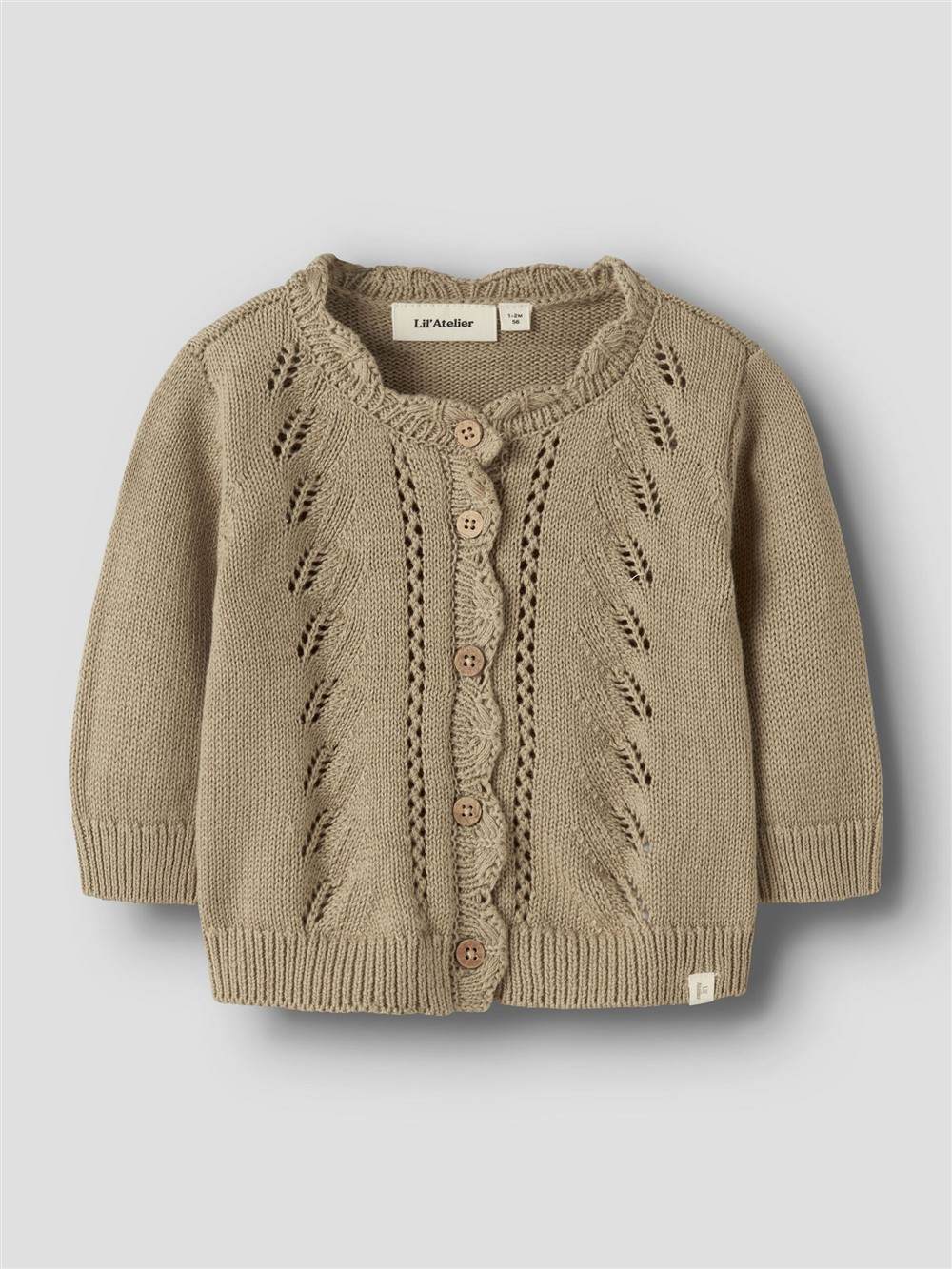 Completo in filo di cotone con traforature avorio Lil Atelier
