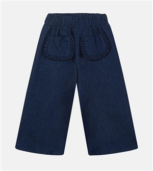 Jeans palazzo con tachine rouches Pesciolino Rosso