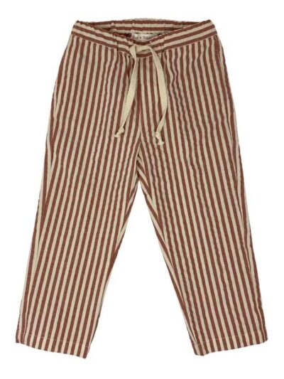 Pantalone in cotone a righe fucsia e panna Zhoe & Tobiah