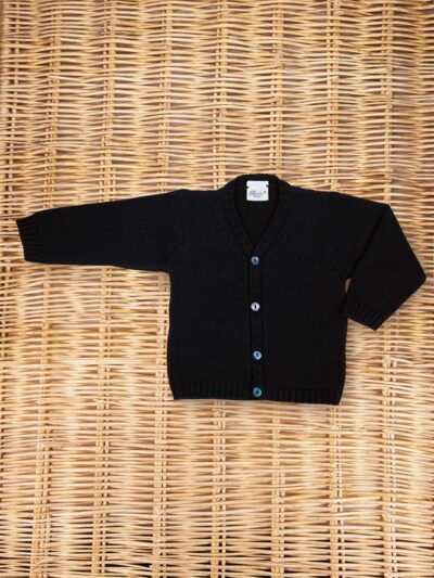 Cardigan in cotone blu Baroni